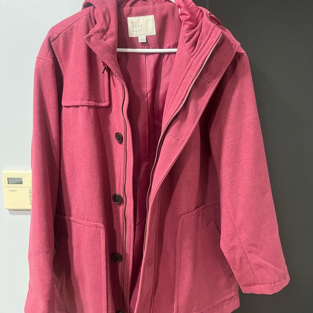a new day Pink Hooded Coat